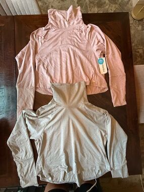 Marika Long Sleeve Active Tops Bundle Pink & Gray Size S NWT + EUC